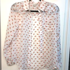 Watermelon 🍉 polyester button up shirt